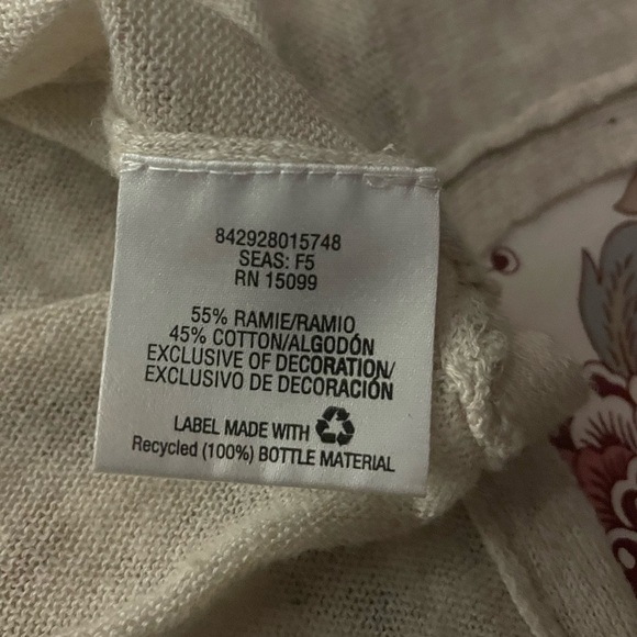 Canyon River Blues Cotton Blend Embroidered Earthy Lightweight Tunic Top Large - Picture 8 of 11